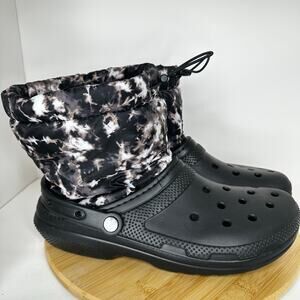 Crocs Classic Faux Fur Lined Neo Puff Boots Black Winter 207328 Mens 11